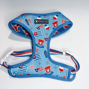 FRENCHIE DUO REVERSIBLE HARNESS - Stars and Stripes Sz L